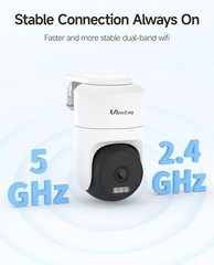 VIMTAG Cameras for Home Security 2.5K – Indoor/Outdoor Plug-in Black&White