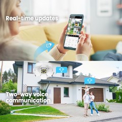 4 Lens Four Screen 12MP WiFi HD IP Camera 10X Zoom Outdoor Security Camera CCTV