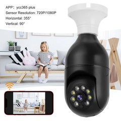 360° 1080P IP E27 Light Bulb Camera Wi-Fi IR Night Smart Home Wireless Security