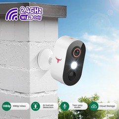 2 Pack Wireless Security Camera System Smart Night Vision Outdoor WiFi Cameras