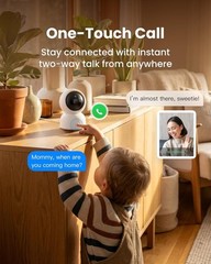 4MP 2K Indoor Security Camera, 360° PTZ Pet Camera with Phone App, Dual-Band WiF