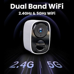 2025 2K Wireless Outdoor Security Camera – Long Battery Life & Dual-Band WiFi