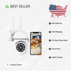 Smart 1080P Security Camera With 24/7 Recording, Motion Alerts & Alexa Control