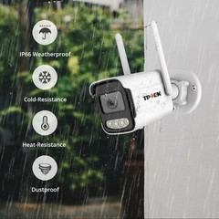 8MP 4K WiFi Security Camera Outdoor CCTV AI Human Detection Night Vision IP66