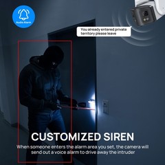 VIKYLIN Dual Light Color 180 degree POE 8MP 4K Ethernet CAMERA with audio ONVIF