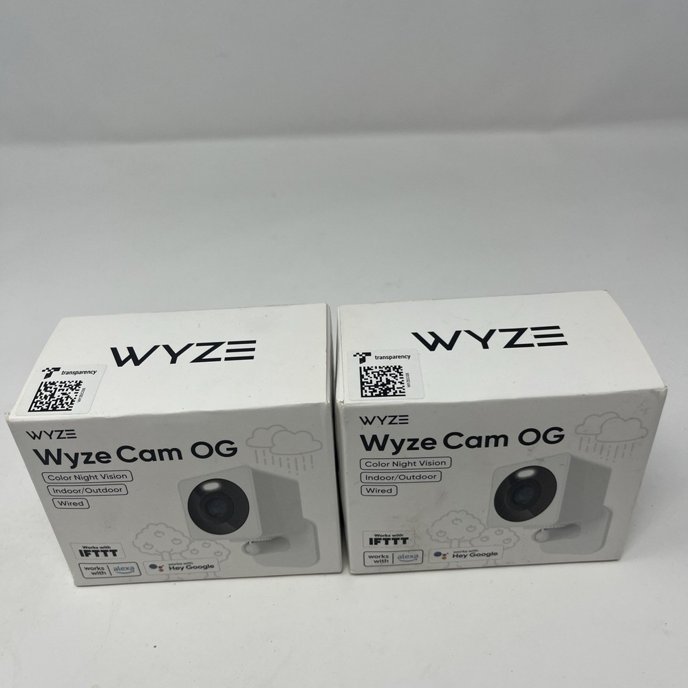 Wyze Cam Indoor/Outdoor OG Security Camera – White Wired Lot Of 2 NEW Sealed