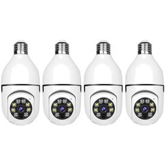 Motion Detection Bulb Camera 2K HD Two-Way Talk Alexa 4 Pack