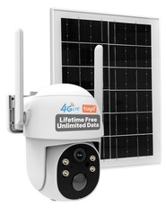 4G LTE Cellular Solar Security Camera, Lifetime Free Unlimited Data 2K Wirele…