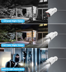 8MP 4K PoE IP Full Color Night Vision Camera Outdoor/Indoor Metal Housing
