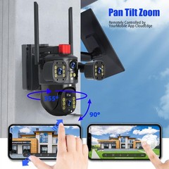 Camara De Seguridad Solar Inalambricas Para Exterior Con Vision Nocturna y Audio