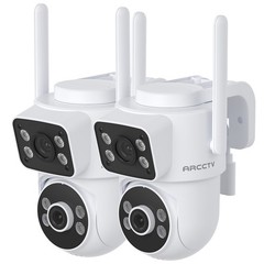 ARCCTV WiFi Dual Lnes Security Cameras Pan/Tilt Outdoor Wireless IR Night Vision