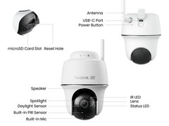 Reolink Argus PT Ultra 4K 8MP Battery Solar Security Camera WiFi 360° Pan Tilt