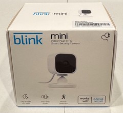 Blink Mini Indoor Plug-In HD Smart Security Camera White Alexa New Sealed