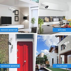 4/8 Channel Full HD Outdoor 1080p CCTV DVR Wired Home Security Camera System Kit
