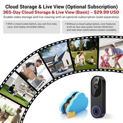 Orbitell 1080p Wireless Wi-Fi Video Doorbell Camera with Night Vision & AI