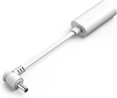 Ring USB-C to Barrel Plug Adapter for Solar Panels and white