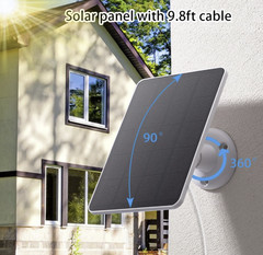 Solar Panel Compatible with Simplisafe Outdoor Camera Wireless, 4W 5V Solar Pane