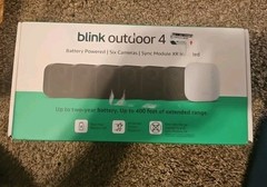 Blink Outdoor 4 (4th Gen) 5 Camera Battery Powered System W/ Sync module – NEW