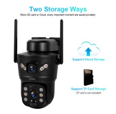 3PCS 6MP Solar Camera WIFI Solar Panel Dual Lens Camera Home Security CCTV Video