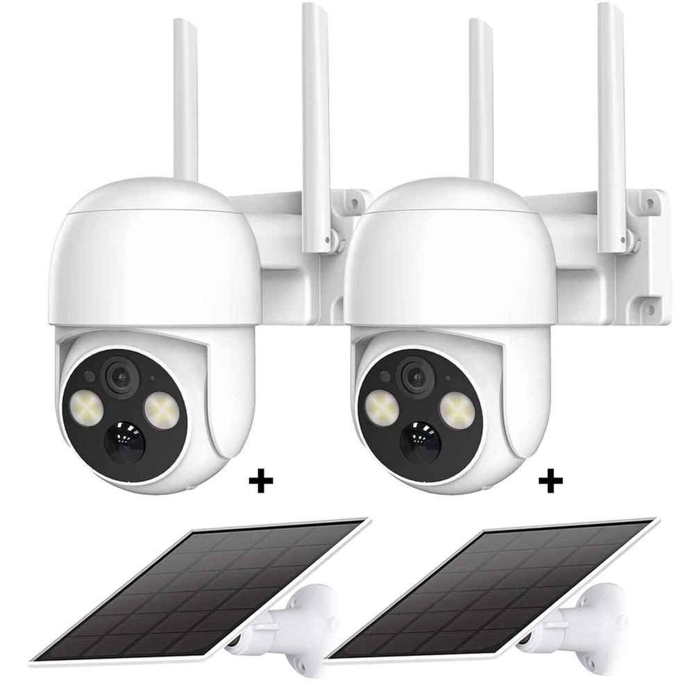 4MP Wireless Wi-Fi Solar Camera Outdoor Solar Powered Security Camera System 360