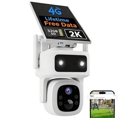 4G LTE Solar Cellular Security Camera Outdoor Wireless, Lifetime Free Data & …