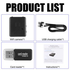 Smart Mini WiFi Camera Wireless 1080P HD Night Cam w/Battery Home Security -32GB