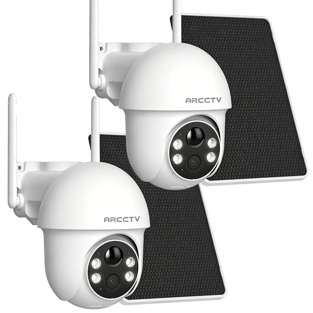 4MP Wireless Solar Battery Security Camera Outdoor Audio AI Human 360° PTZ View