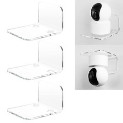 Acrylic Floating Wall Shelves Set of 3 for Security Cameras, Baby Monitors, S…