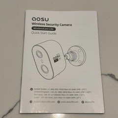 AOSU WirelessCam Lite Security Camera 2K/3MP QHD Model: C6L Open Box