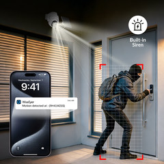 2/4PK WiFi Wireless Security Camera Syetem Solar Battery Power 3MP Pan/Tilt Cam