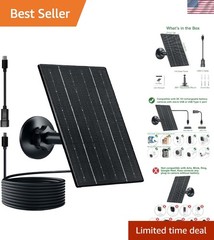 High-Efficiency 5V Solar Charger for Security Cameras | Weatherproof Design