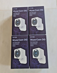 LOT / Pack of 4* Wyze Cam OG 1080p HD Smart Security Camera Indoor/Outdoor Wired