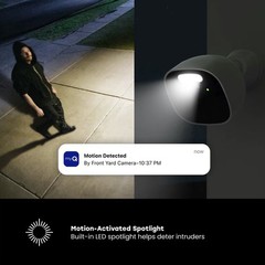 Myq Outdoor Battery Camera | 2K Camera, Color Night Vision, Spotlight, Motion Al