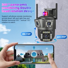 Upgraded Camaras De Seguridad Para Exterior WIFI Inalambrica Con Vision Nocturna