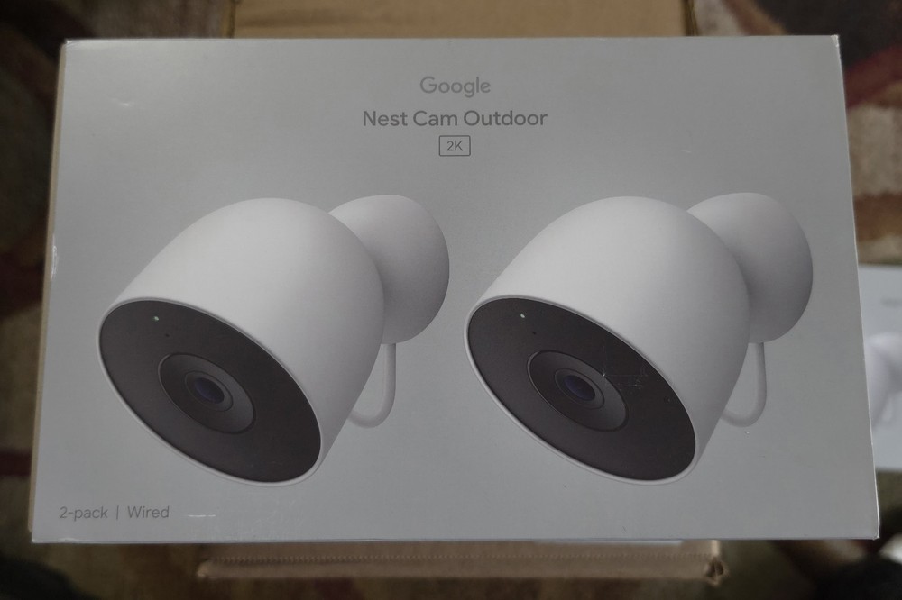 Google Nest Cam Outdoor Wired 2nd Gen Security Camera 2-Pack