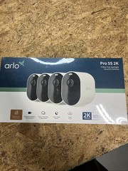 Arlo Pro 5S Spotlight Security Camera 2K HDR VMC4460P-100NAS Wireless, 4-Pack