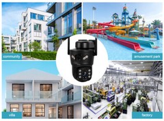 3PCS 6MP Solar Camera WIFI Solar Panel Dual Lens Camera Home Security CCTV Video