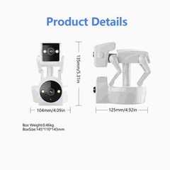 1080P Robot Dog Indoor Security Camera with AI Detection 360 Degree Rotating