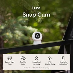 Luna 2K QHD Security Camera Indoor/Outdoor, Wired IP65 2,4GHz WiFi Camera for…