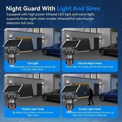 3 Lens Solar Camera 12MP Battery Home Security Outdoor Wifi Night Vision Camera