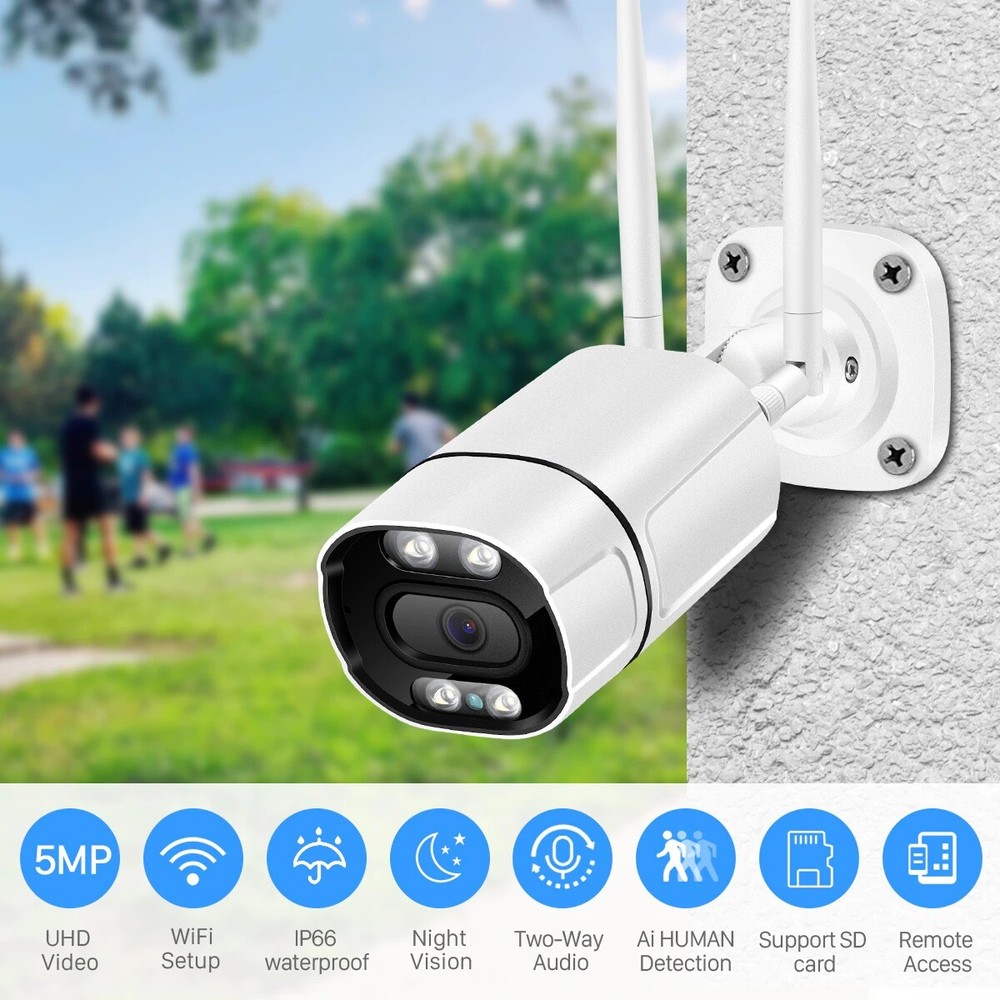 1x Wifi Outdoor 1920P IP Bullet Camera built-in MIC&Speaker&SD Slot 2.8mm lens