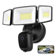 Hardwired Floodlight Camera Outdoor, 5500LM 2K HD Security Camera with Lights…