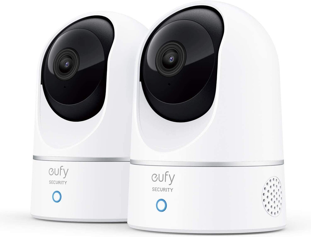 Eufy Security Indoor Cam E220 2-Cam Kit, 2K Security Indoor Camera Pan & Tilt, P