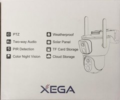 Xega Dual Lens 4G Cellular Security Camera Outdoor with SIM Card 14400mAh 2K HD