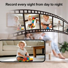 2K PTZ Security Camera WiFi Indoor for Home Security Pet/Dog/Baby Monitor Camera