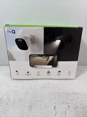 Chamberlain myQ Outdoor Battery Cameras 2 Pack 2K Color Night Vision White New