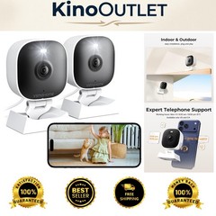 Home Security Cameras with 2K Resolution, Motion Alerts & 128G Support, 2-Pack