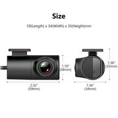 Front A100 USB Type Car Dash CAM Dashcam for EONON Android Unit w/ DVR Camera W