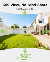 Security Camera Outdoor 3MP Wired 24/7 Recording 360° View – Plug-in Power