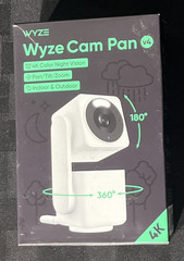 Wyze Cam Pan v4 4K Outdoor Pan Tilt Security Camera White App Tested Complete